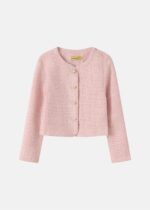 جاكيت أطفال بناتي بنسيج محبوك