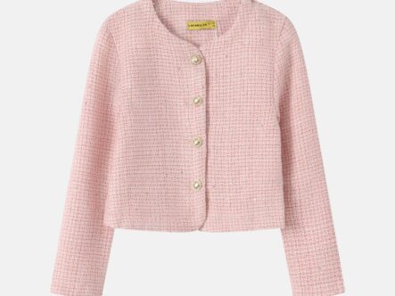 جاكيت أطفال بناتي بنسيج محبوك