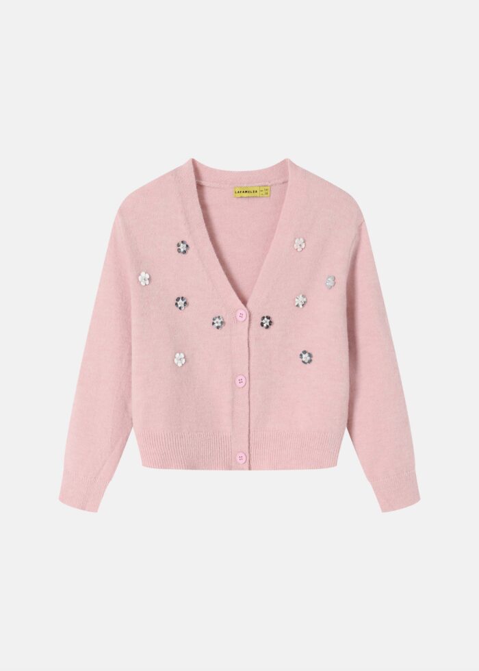 Kids Girl Flowers Decor Jacket - Image 1