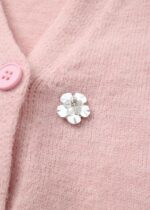 Kids Girl Flowers Decor Jacket - Image 4