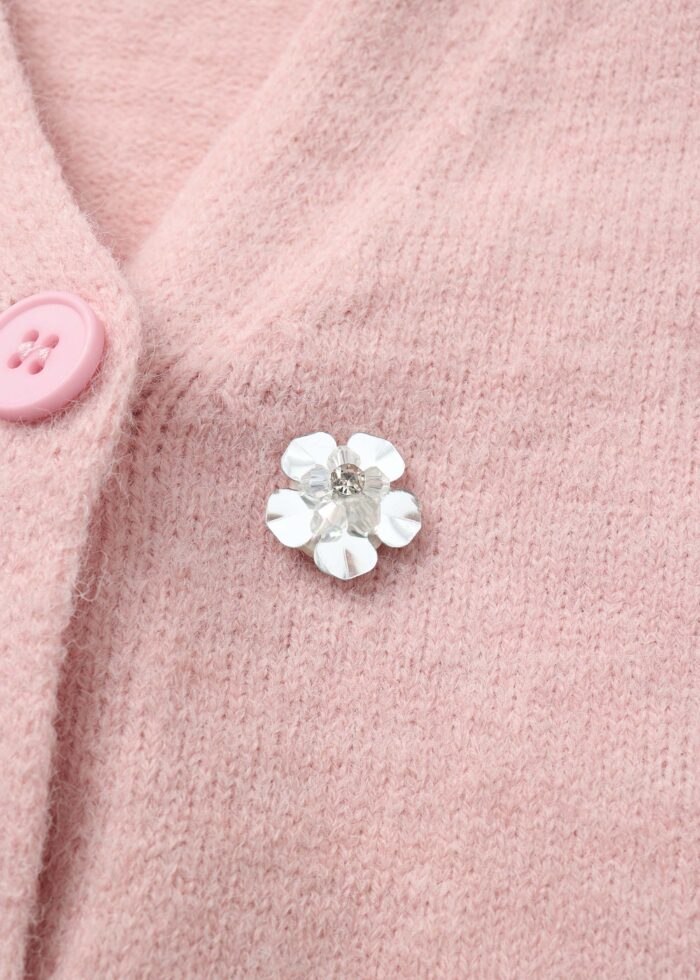 Kids Girl Flowers Decor Jacket - Image 4