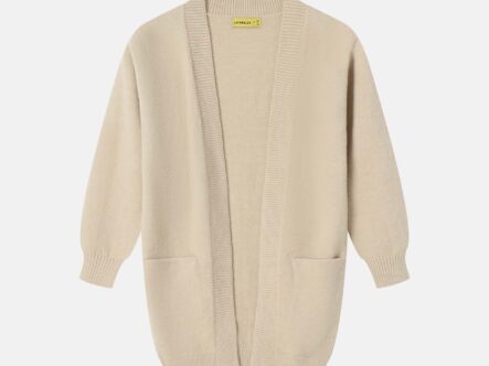 Kids Girl Knitted Fabric Plain Cardigan