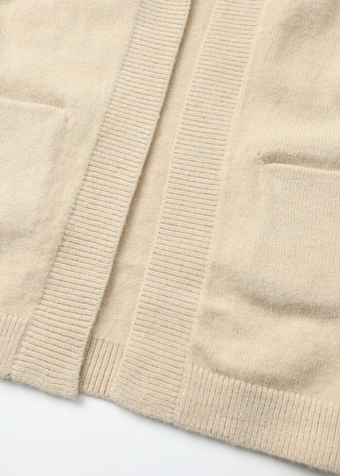 Kids Girl Knitted Fabric Plain Cardigan - Image 3