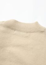 Kids Girl Knitted Fabric Plain Cardigan - Image 6