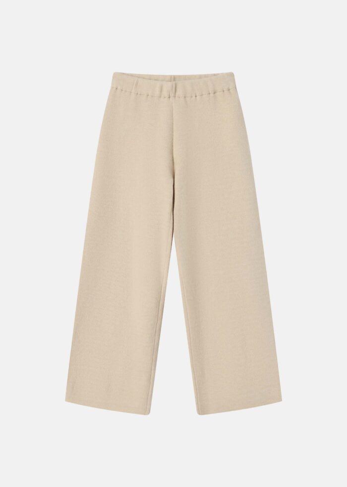 Kids Girl Knitted Fabric Plain Trouser - Image 1