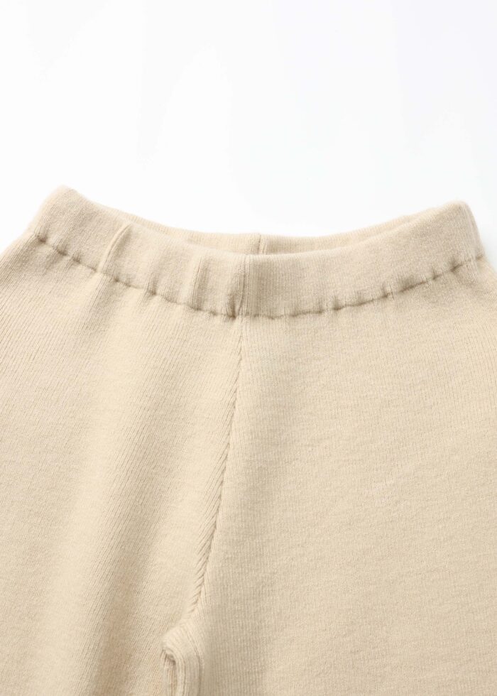 Kids Girl Knitted Fabric Plain Trouser - Image 2