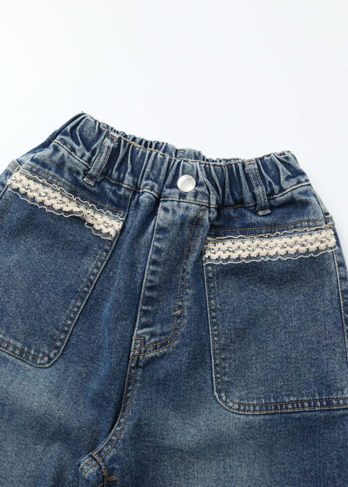 ⁦Kids Girl Jeans Trouser⁩ - الصورة ⁦2⁩