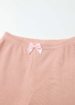 ⁦Kids Girl Striped Fabric Leggings⁩ - الصورة ⁦2⁩