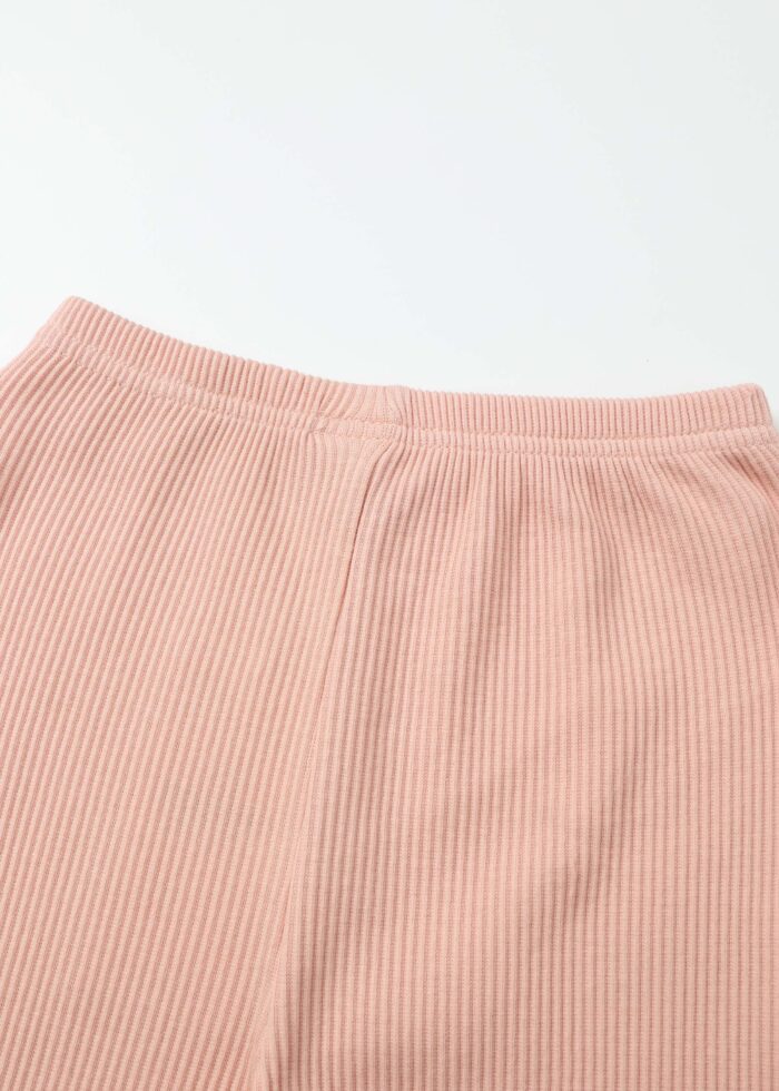 ⁦Kids Girl Striped Fabric Leggings⁩ - الصورة ⁦5⁩