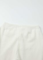 Kids Girl Striped Fabric Leggings - Image 2