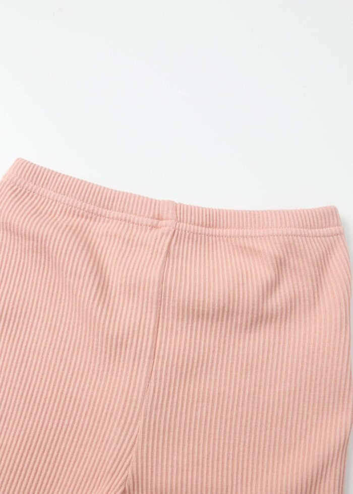 ⁦Kids Girl Striped Fabric Leggings⁩ - الصورة ⁦2⁩