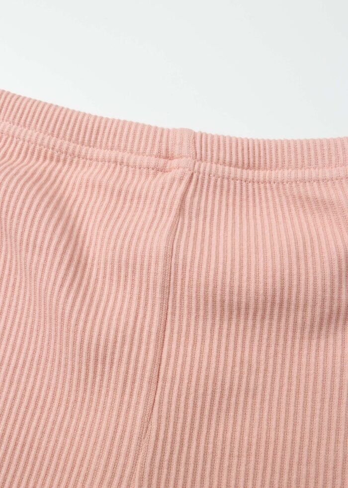 ⁦Kids Girl Striped Fabric Leggings⁩ - الصورة ⁦3⁩