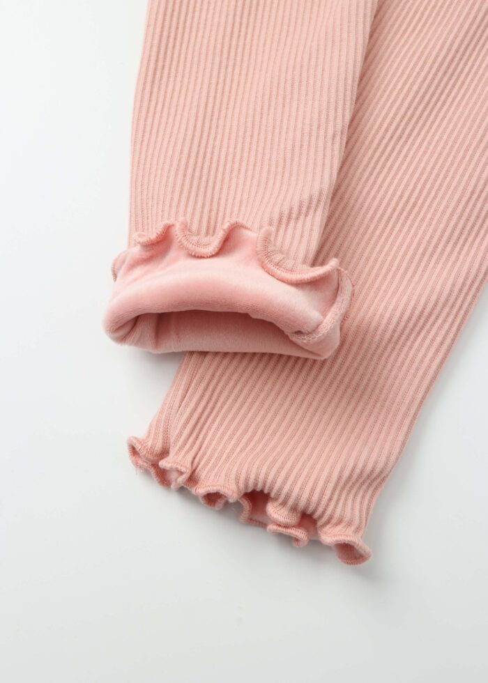 ⁦Kids Girl Striped Fabric Leggings⁩ - الصورة ⁦4⁩