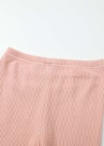 ⁦Kids Girl Striped Fabric Leggings⁩ - الصورة ⁦5⁩