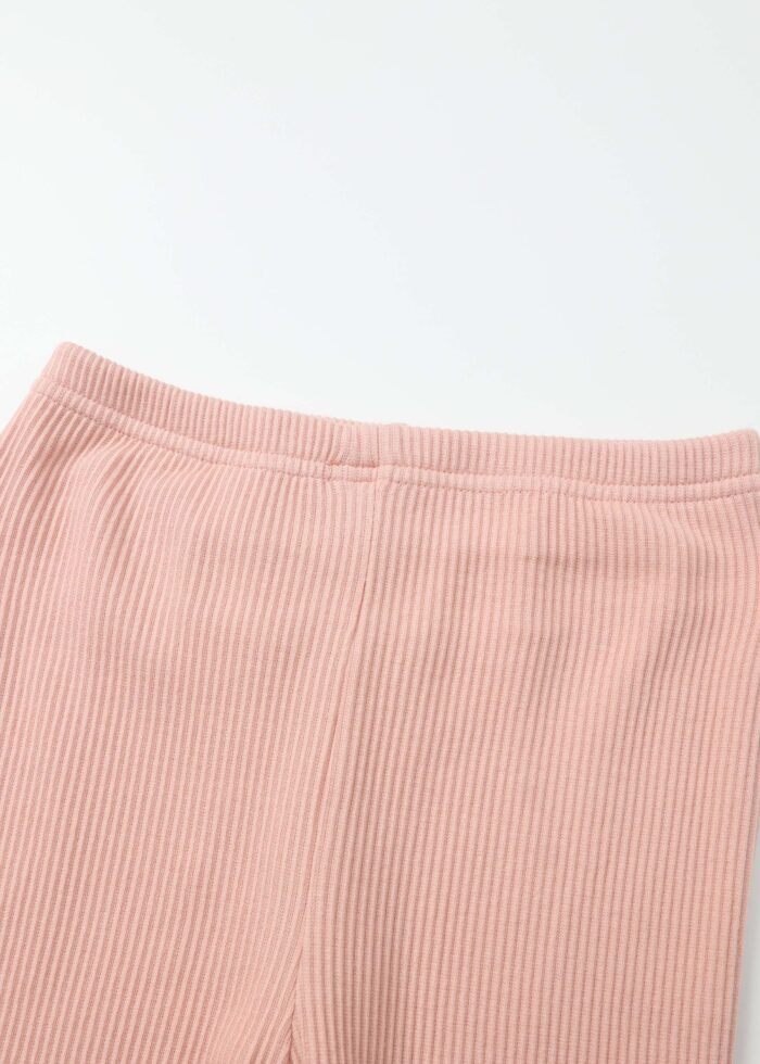 ⁦Kids Girl Striped Fabric Leggings⁩ - الصورة ⁦5⁩