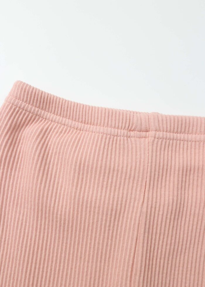 ⁦Kids Girl Striped Fabric Leggings⁩ - الصورة ⁦6⁩
