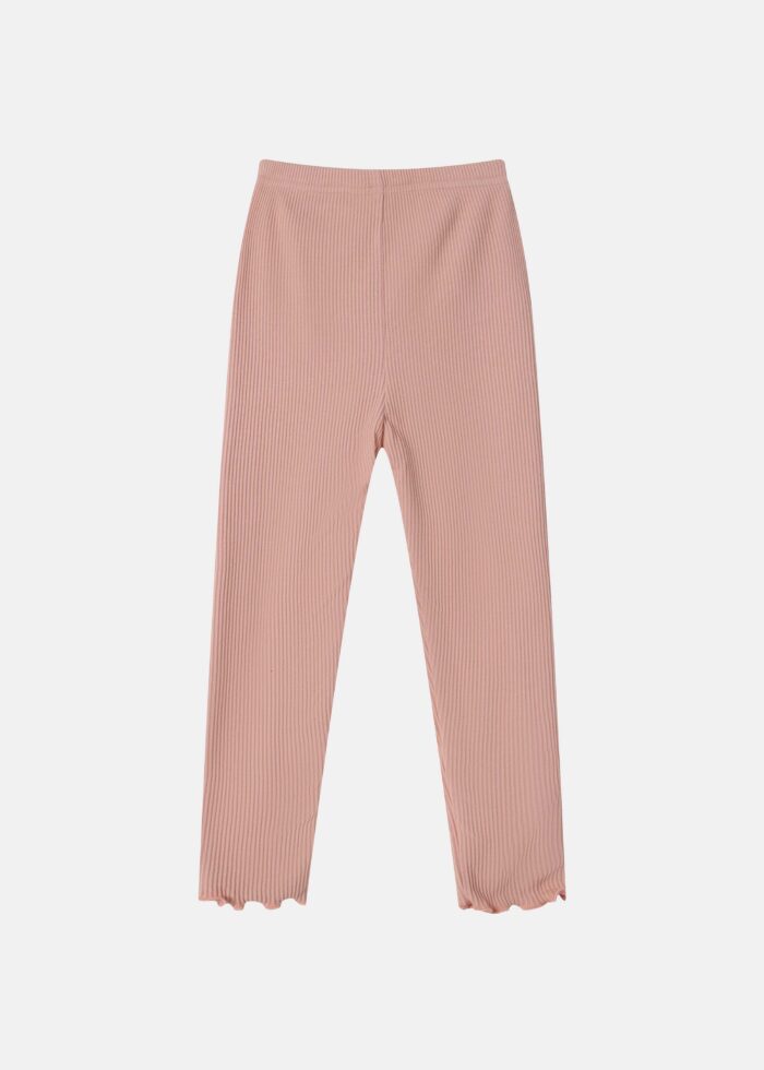 ⁦Kids Girl Striped Fabric Leggings⁩ - الصورة ⁦7⁩