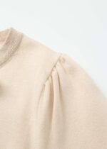 Kids Girl Knitted Fabric Short Dress - Image 4