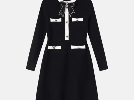 Kids Girl Knitted Fabric Short Dress