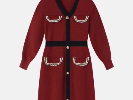 Kids Girl Knitted Fabric Short Dress