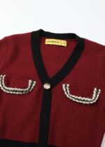 Kids Girl Knitted Fabric Short Dress - Image 2
