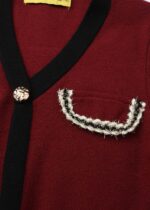 Kids Girl Knitted Fabric Short Dress - Image 3