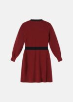 Kids Girl Knitted Fabric Short Dress - Image 8