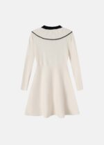 Kids Girl Knitted Fabric Short Dress - Image 7