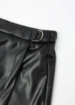 Kids Girl Leather Skirt-Short - Image 2