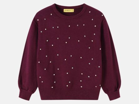 Kids Girl Strass Decor Blouse