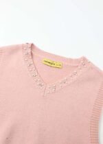 ⁦Kids Girl Strass Decor Top⁩ - الصورة ⁦5⁩