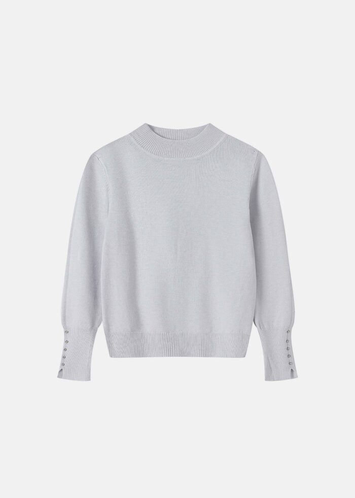 ⁦Kids Girl Knitted Plain Blouse⁩ - الصورة ⁦1⁩