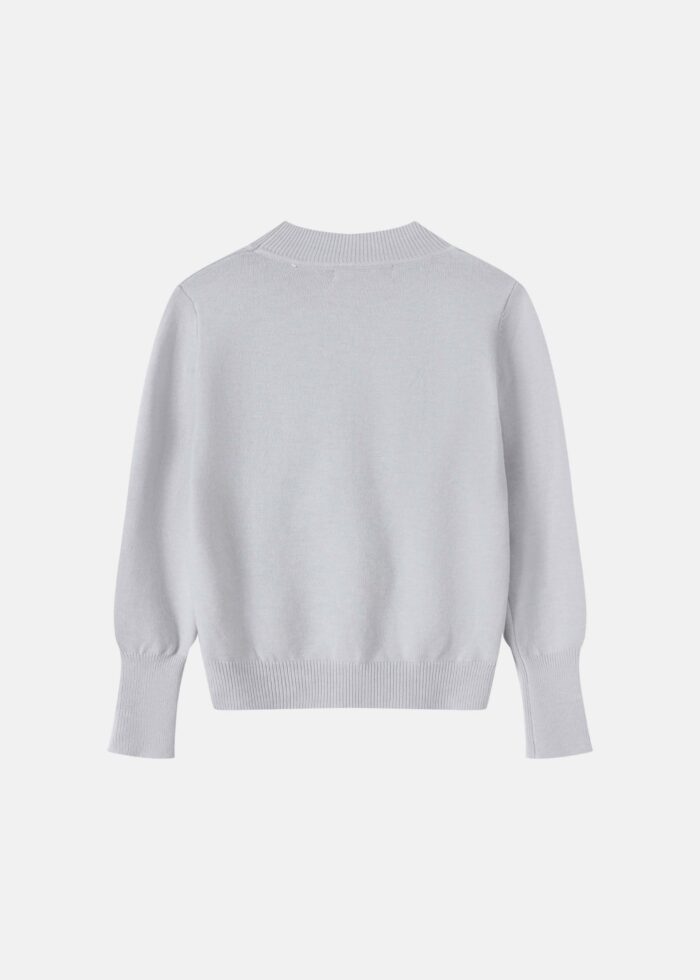 ⁦Kids Girl Knitted Plain Blouse⁩ - الصورة ⁦7⁩