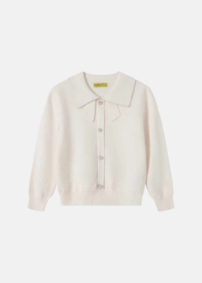 ⁦Kids Girl Buttons Decor Blouse⁩ - الصورة ⁦1⁩