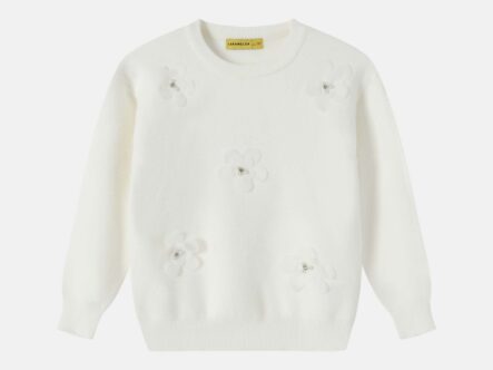 Kids Girl Flowers Decor Blouse