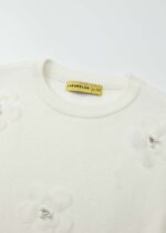 ⁦Kids Girl Flowers Decor Blouse⁩ - الصورة ⁦2⁩