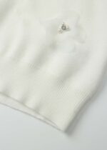 ⁦Kids Girl Flowers Decor Blouse⁩ - الصورة ⁦4⁩