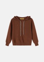 Kids Girl Knitted Plain Hoodie