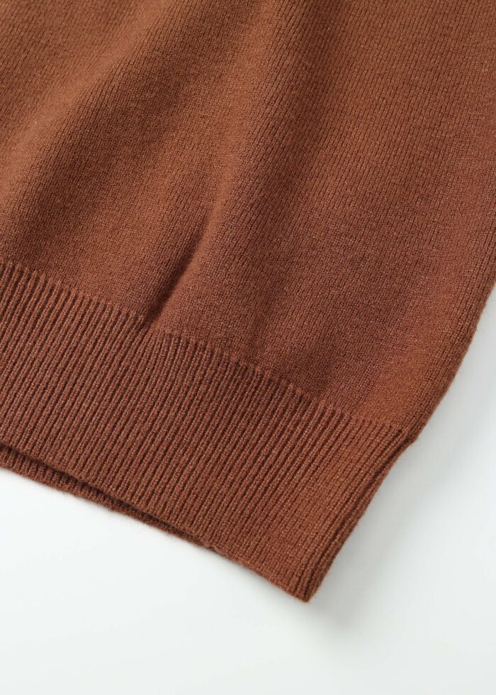 Kids Girl Knitted Plain Hoodie - Image 4