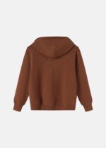 Kids Girl Knitted Plain Hoodie - Image 6