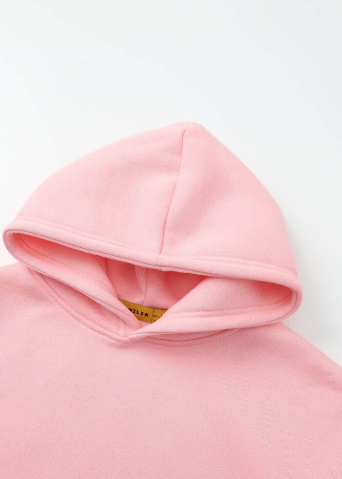 ⁦Kids Girl Plain Hoodie⁩ - الصورة ⁦2⁩