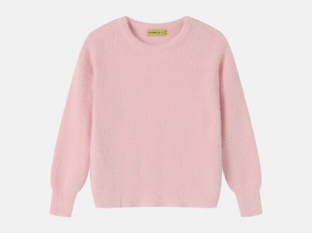 Kids Girl Hairy Knitted Fabric Blouse