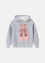 هودي أطفال بناتي بطباعة باليرينا