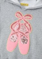 ⁦هودي أطفال بناتي بطباعة باليرينا⁩ - الصورة ⁦3⁩