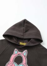 ⁦Kids Girl Beaded Embroidery Headphone Design Hoodie⁩ - الصورة ⁦2⁩