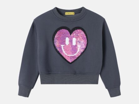 Kids Girl Two-Way Sequin Embroidery Design Blouse