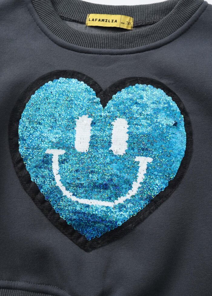⁦Kids Girl Two-Way Sequin Embroidery Design Blouse⁩ - الصورة ⁦4⁩