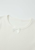 ⁦بلوزة أطفال بناتي بنسيج مخطط⁩ - الصورة ⁦2⁩