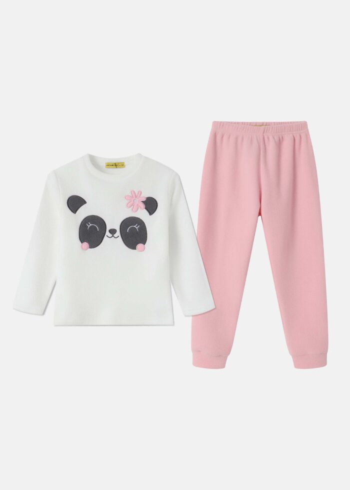 ⁦Kids Girl Panda Design Two-Pieces Pajama⁩ - الصورة ⁦1⁩