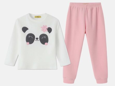 Kids Girl Panda Design Two-Pieces Pajama